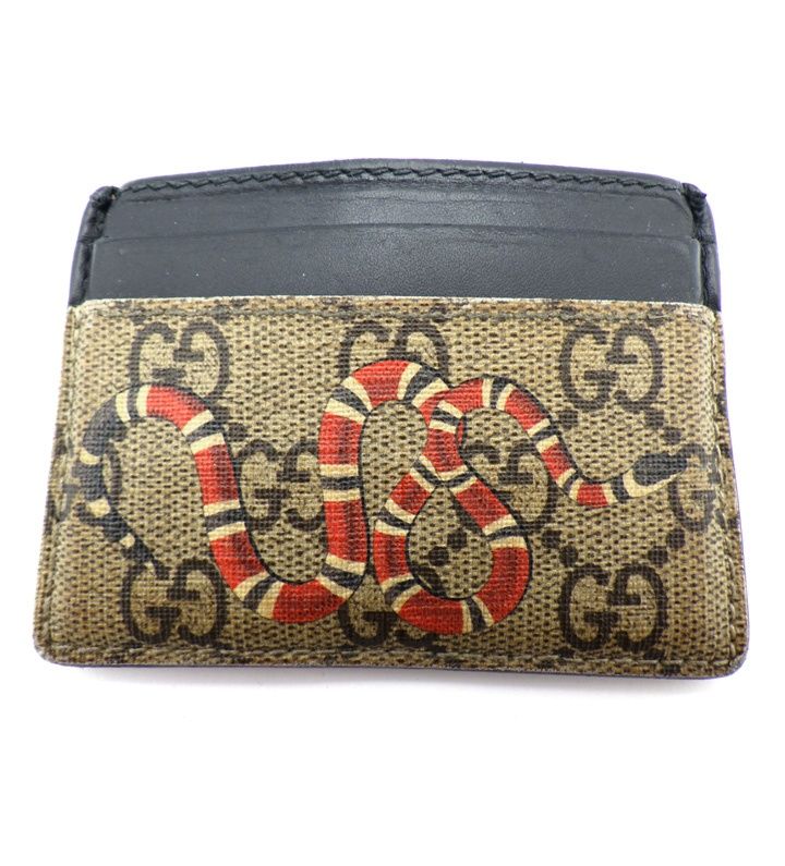 グッチ GUCCI 【 451277 】 GG 総柄 スネーク デザイン レザー カード