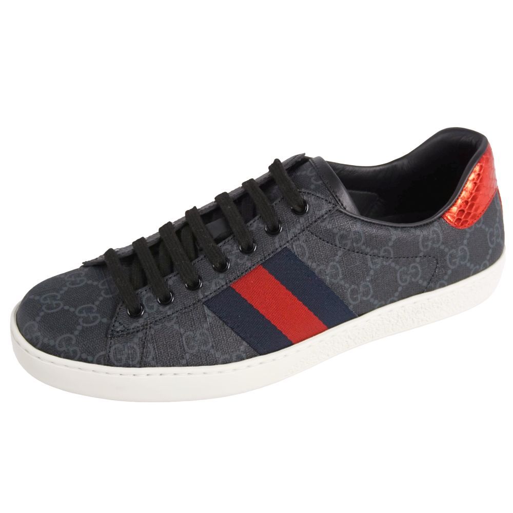 未使用 グッチ GUCCI スニーカー エース ウェブ ストライプ シェリー 