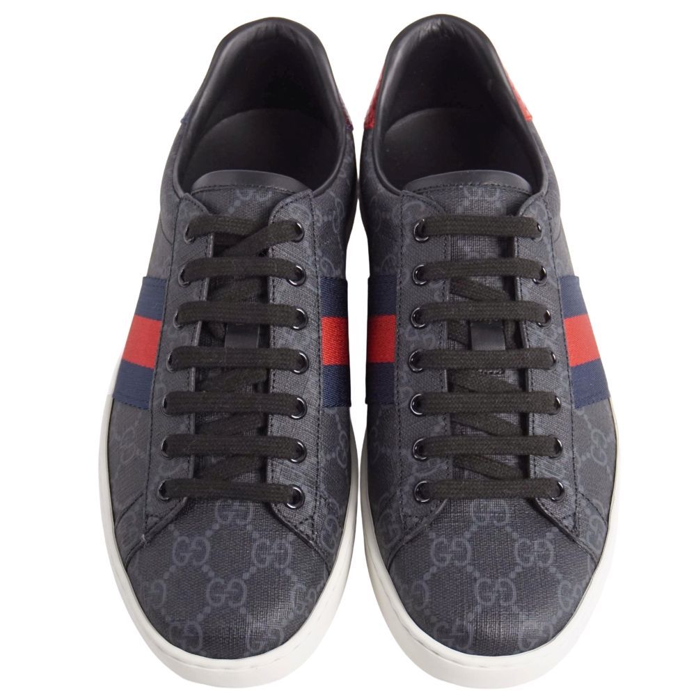 未使用 グッチ GUCCI スニーカー エース ウェブ ストライプ シェリー 