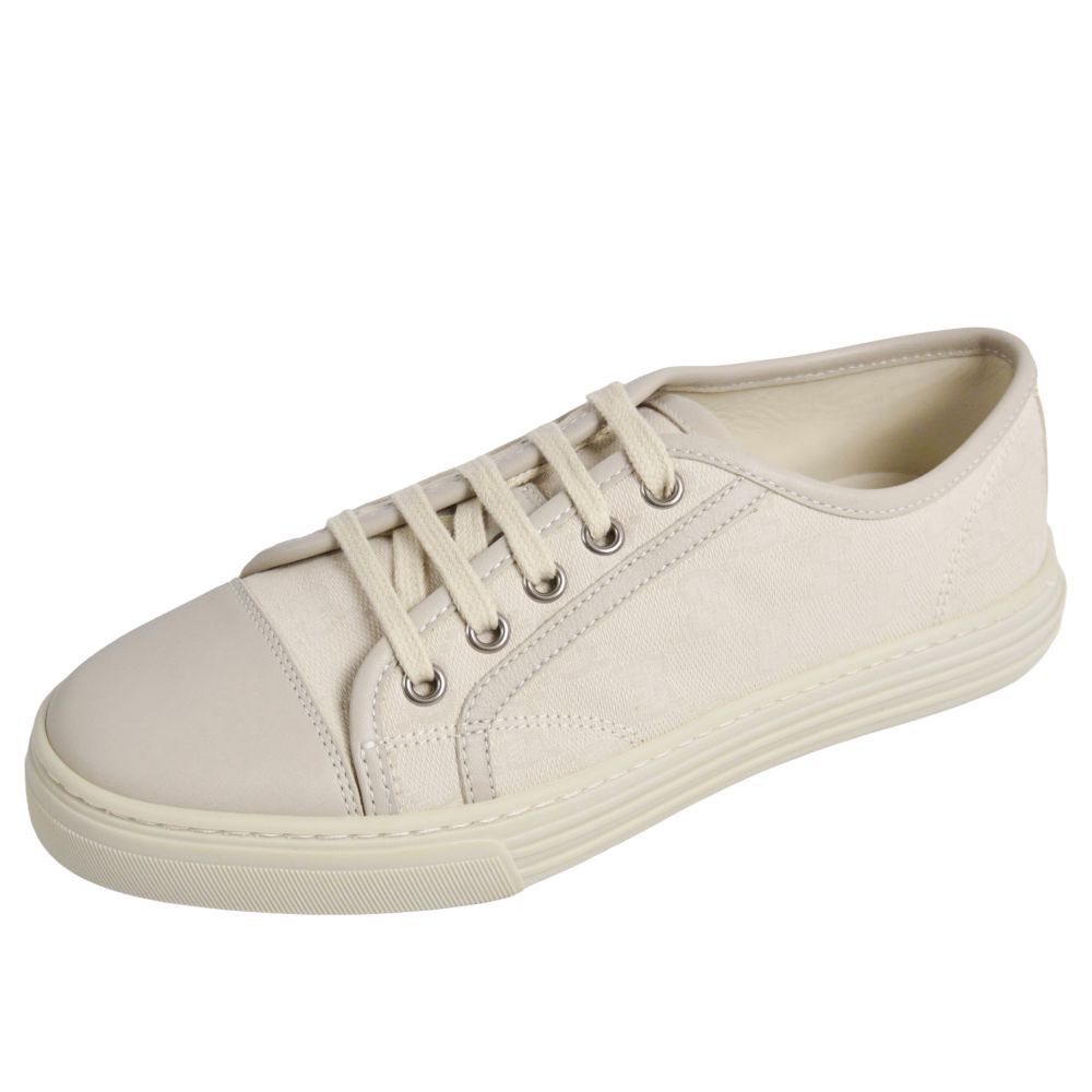 未使用 グッチ GUCCI スニーカー GG柄 ローカット キャンバス レザー