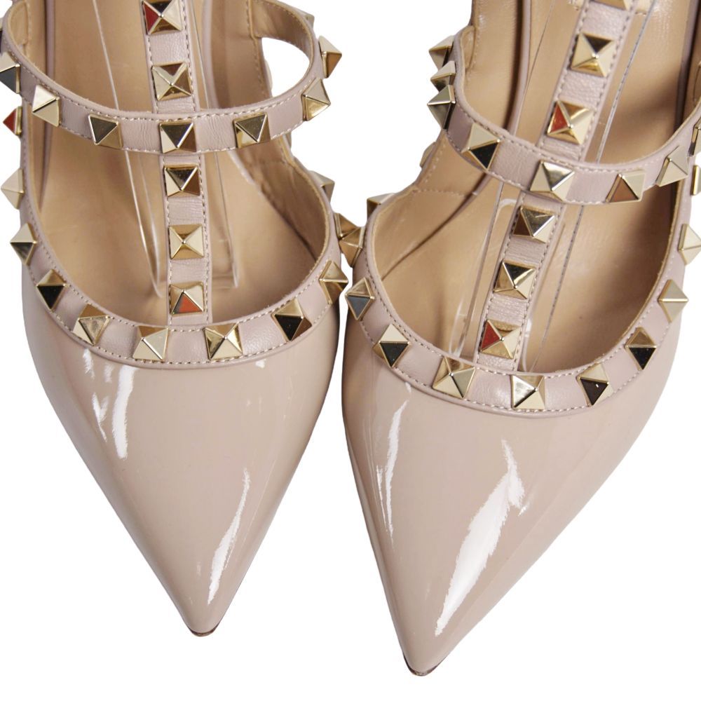 極美品 ヴァレンティノ VALENTINO パンプス ストラップ スタッズ エナ