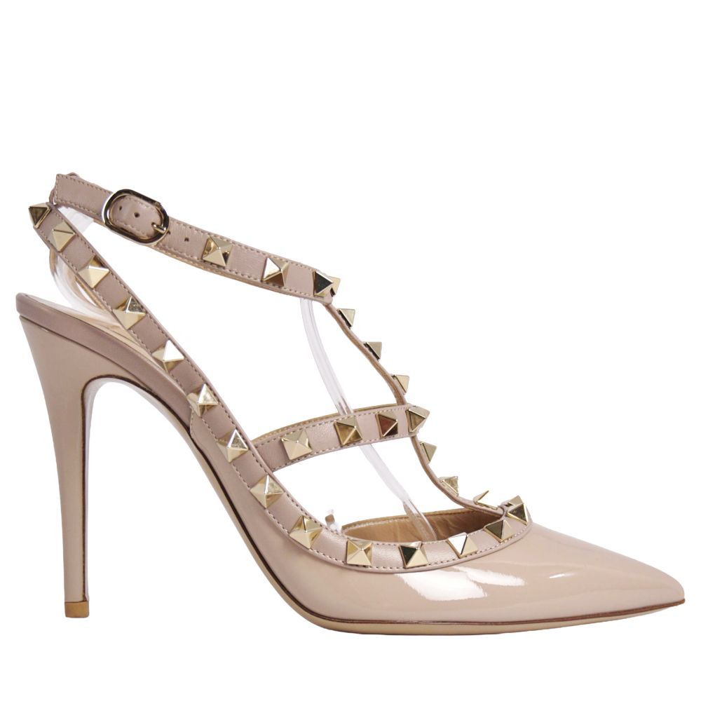 極美品 ヴァレンティノ VALENTINO パンプス ストラップ スタッズ エナ