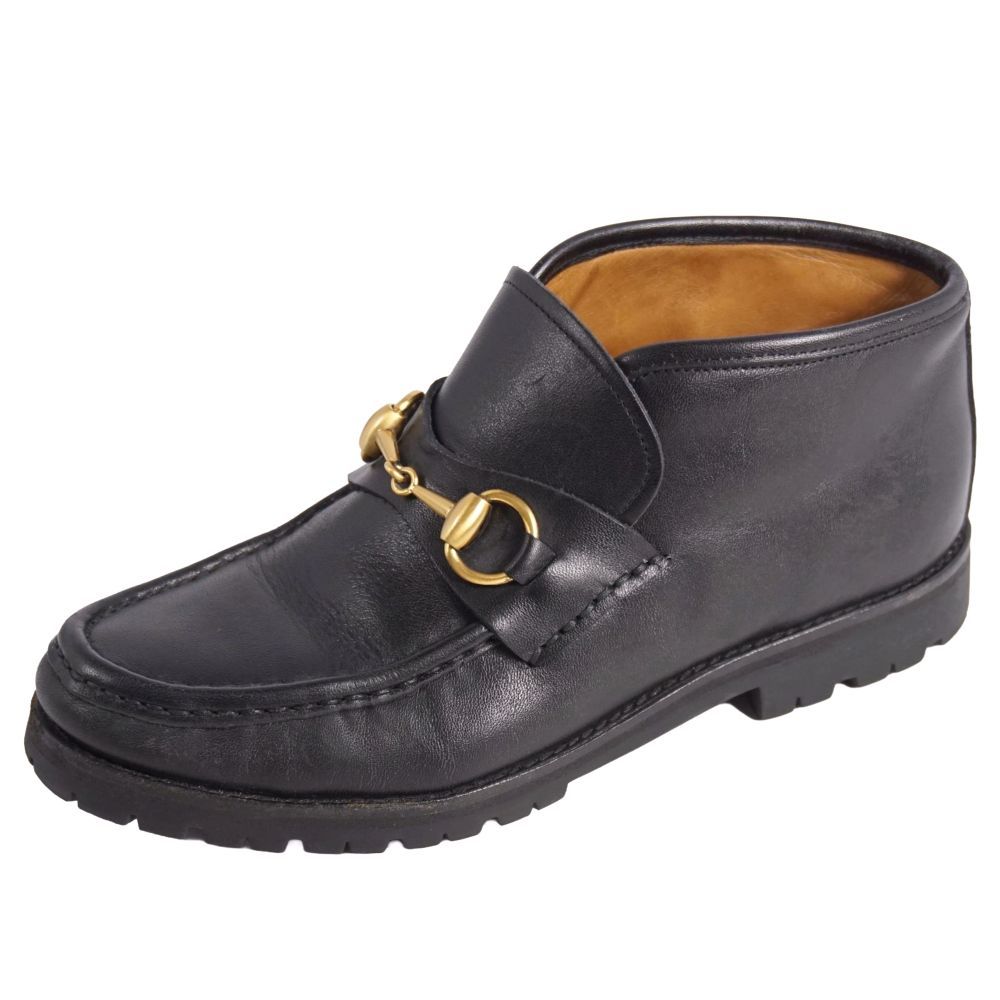 Vintage グッチ GUCCI ブーツ チャッカブーツ ホースビット レザー