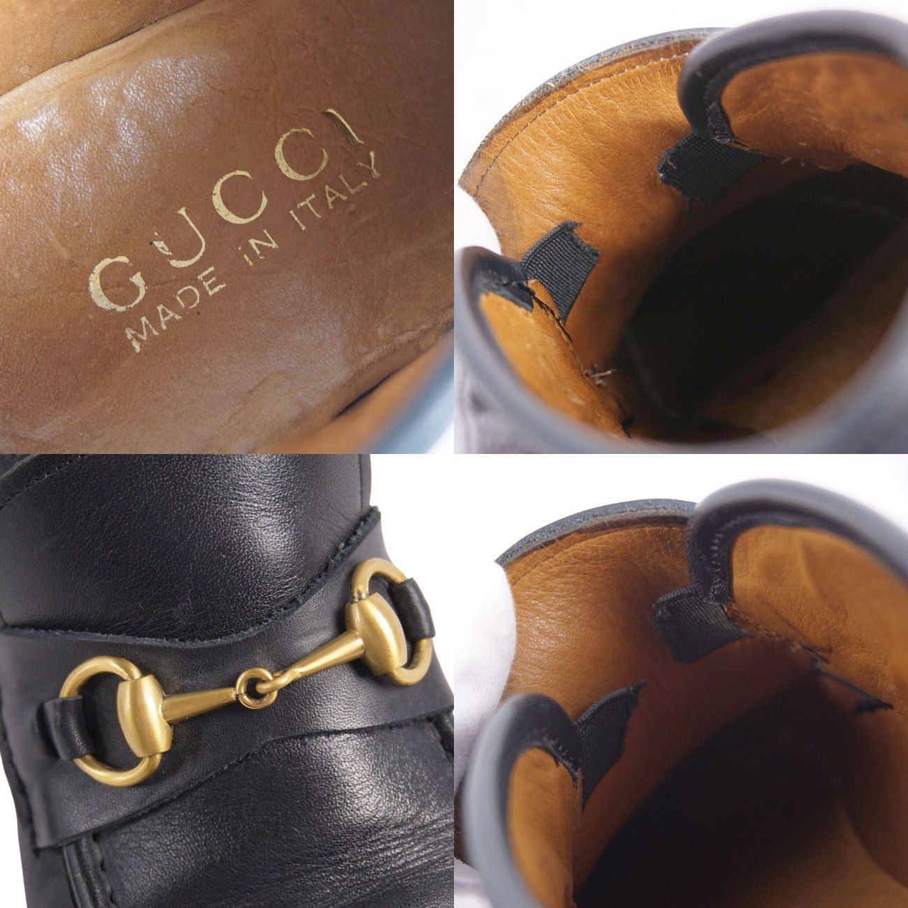 Vintage グッチ GUCCI ブーツ チャッカブーツ ホースビット レザー 