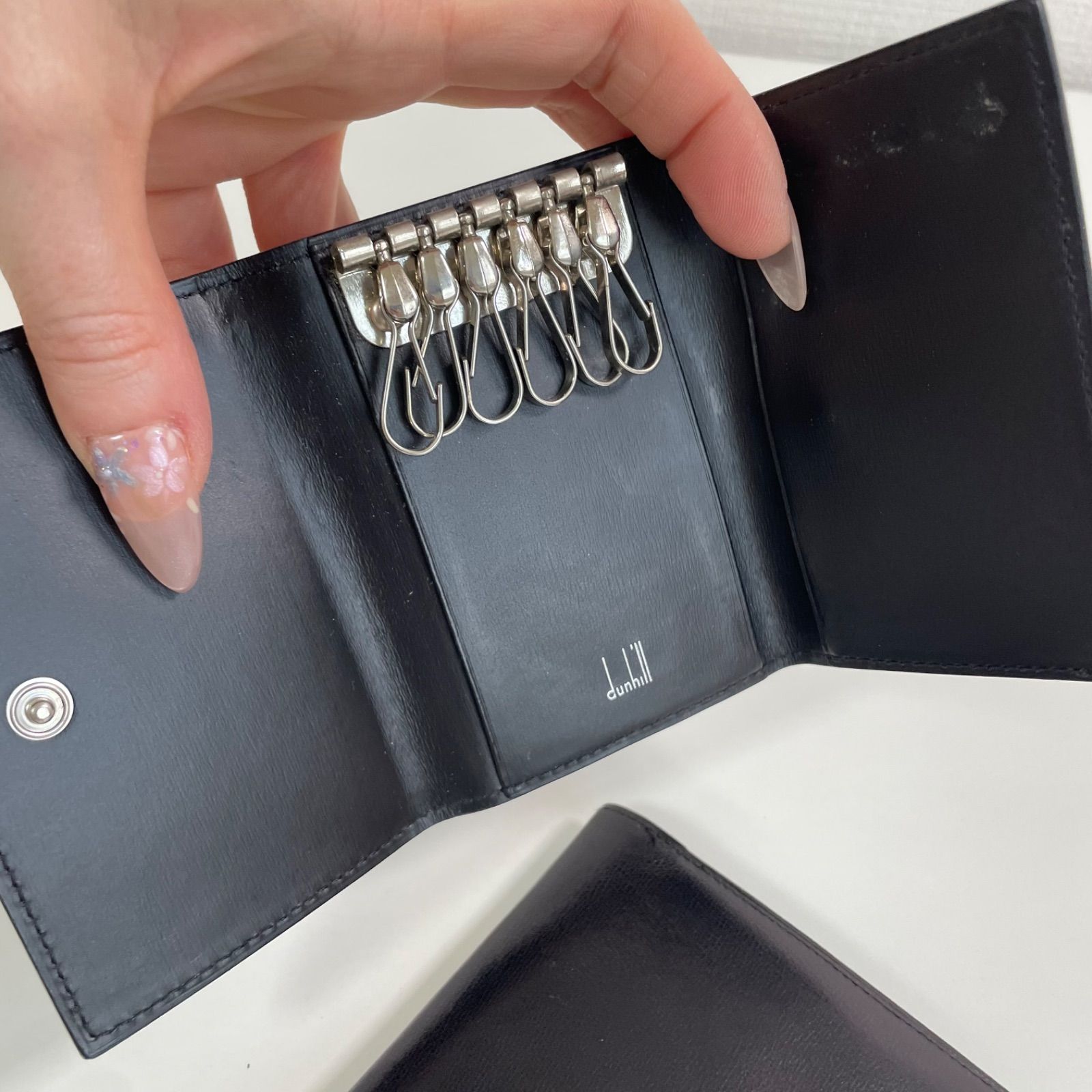 dunhill 二つ折り財布 ブラック キーケース - メルカリ