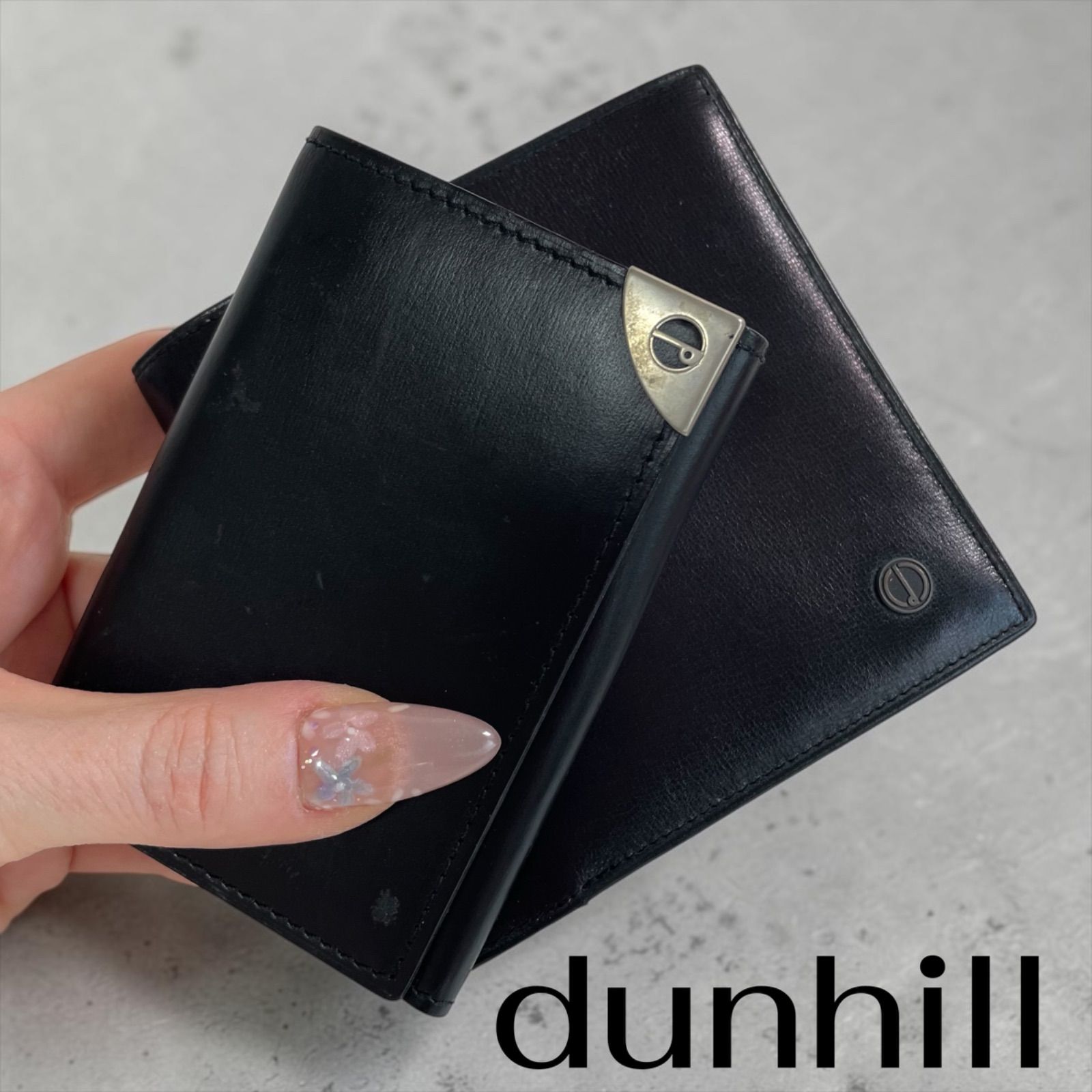 dunhill 二つ折り財布　キーケース dunhill 二つ折り財布 ブラック キーケース - メルカリ
