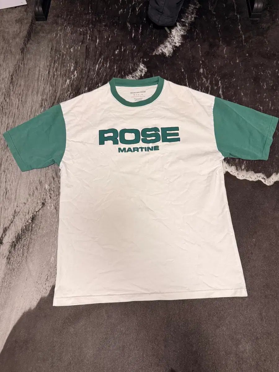 マーティン・ローズ ロゴ Tシャツ 白 緑 M