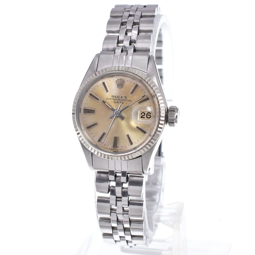 ロレックス ROLEX 6917/4 ヴィンテージ オイスターパーペチュアルデイト Cal.2030 ロングメモリ 自動巻き レディース 腕時計 O#148562