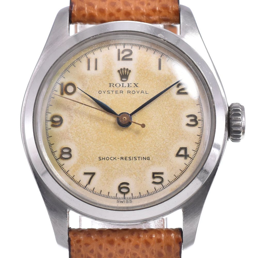ロレックス ROLEX 6144 ヴィンテージ オイスターロイヤル Cal.710 シルバー 手巻き メンズ 良品 腕時計 O#148599