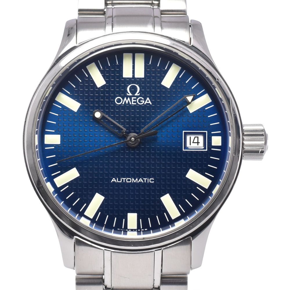 OMEGA オメガ クラシック デイト 5203.20 自動巻 メンズ オメガ OMEGA 5203.81 クラシック デイト ブルー 自動巻き メンズ 良品