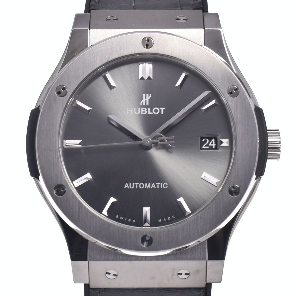 ウブロ HUBLOT 511.NX.7071.LR クラシック・フュージョン グレー 自動巻き メンズ 美品 箱・保証書付き 腕時計 O#148122