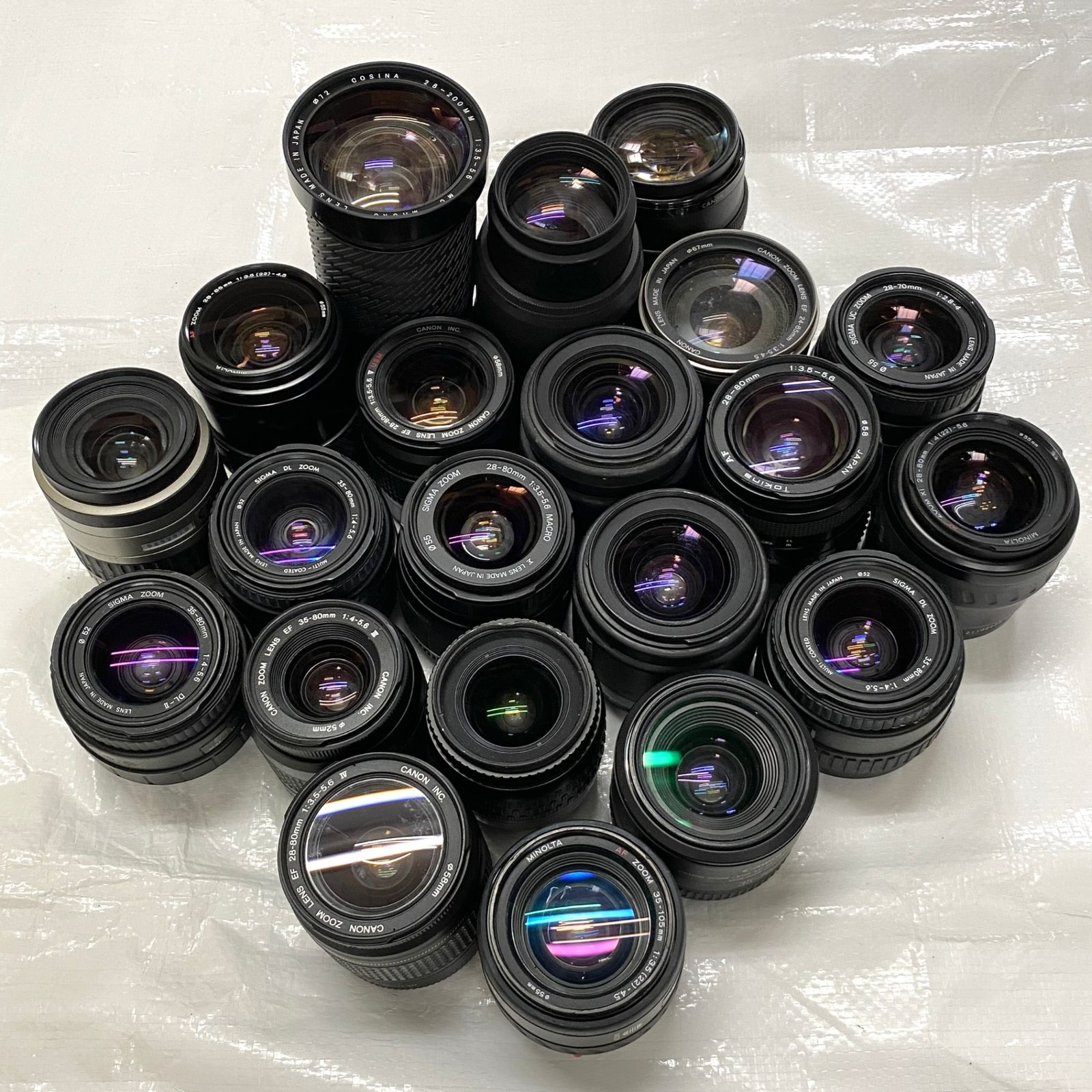 ゆ*ん様 レンズ まとめて ジャンク品 pentax nikon canon 4 まとめ】Nikon 他 AF オートフォーカス レンズ21個 ジャンク #U534