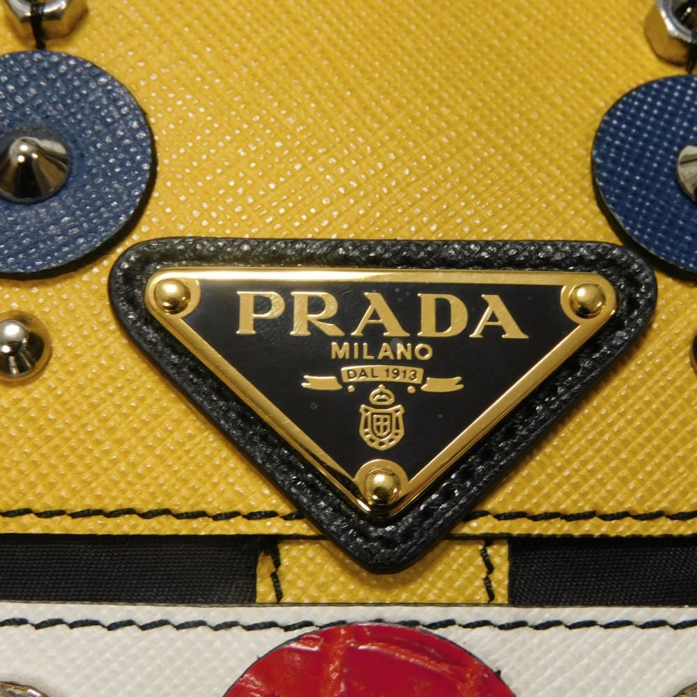 PRADA プラダ テスート ロボット アップリケ トート サフィアーノ