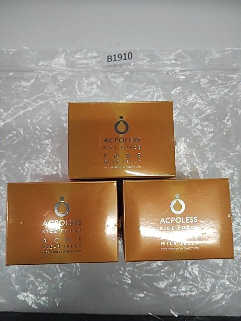 B1910 アクポレス ポアミルクジェリー 薬用ミルクジェル 50g 2個／アクポレス アクネクリアジェリー 薬用クリアジェル 50g 計3点セット