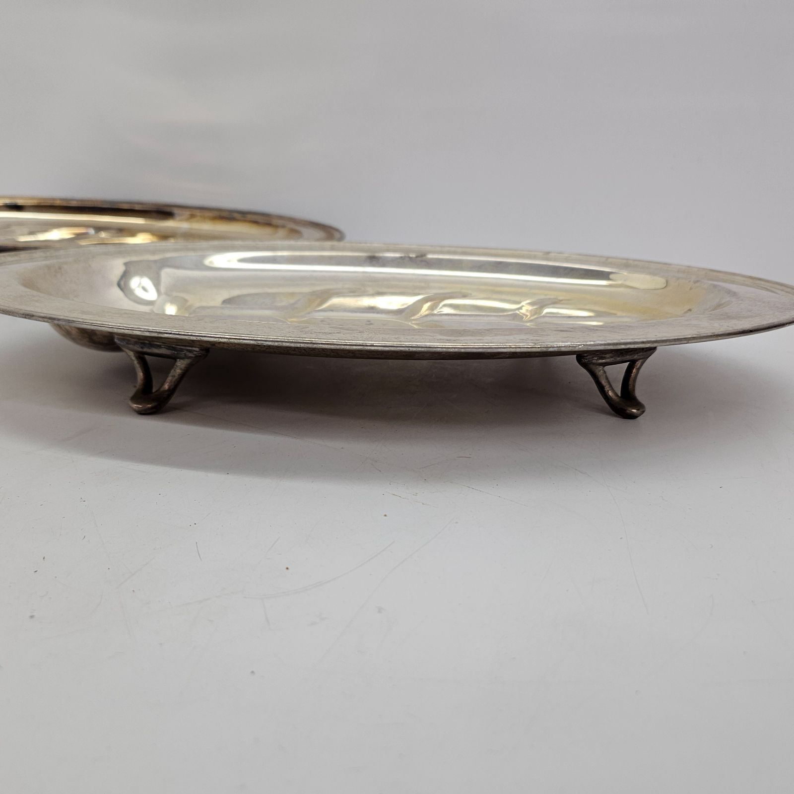米国 ヴィンテージ Gotham Silver Co. 肉用大皿 銀食器 2枚セット 40cm