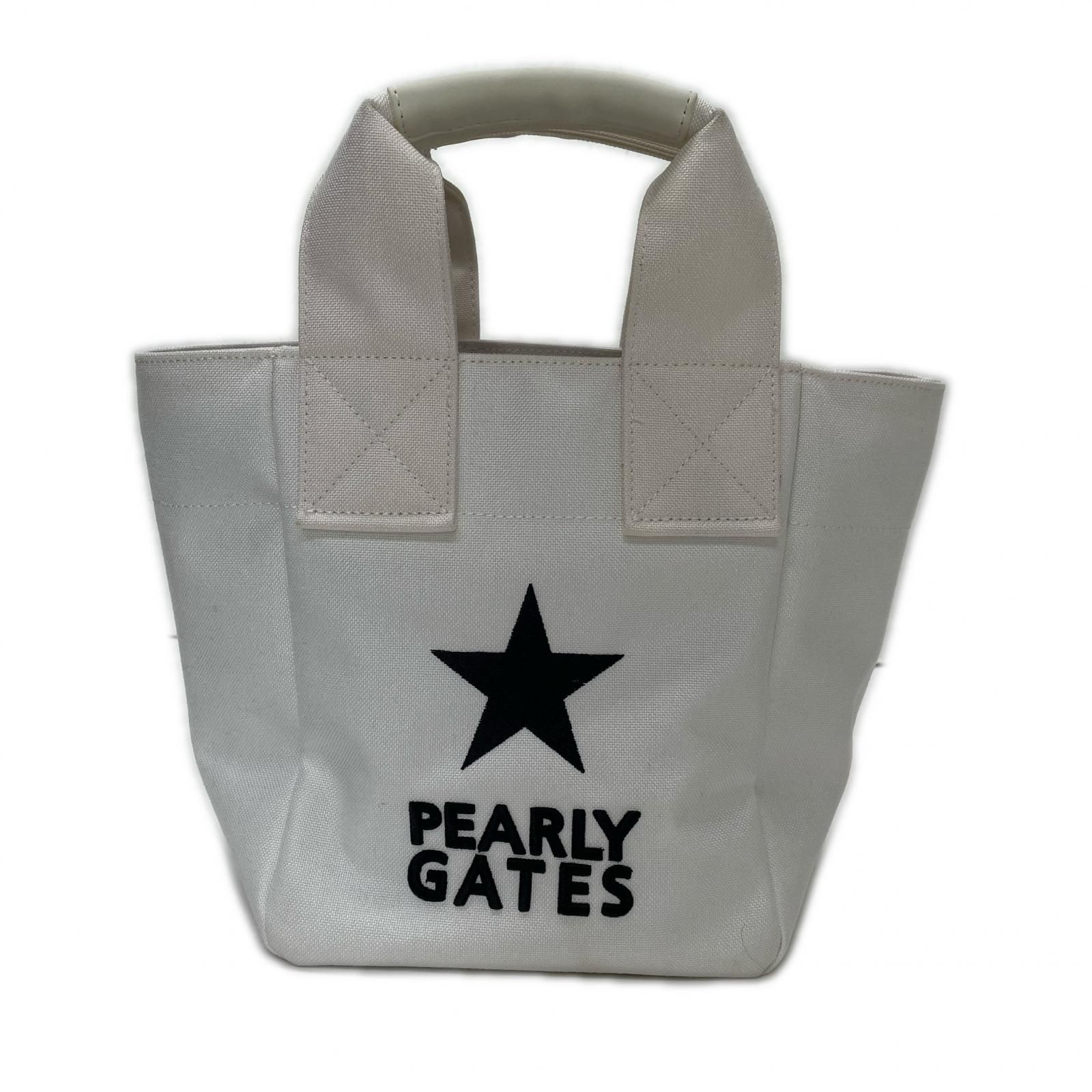 中古 パーリーゲイツ PEARLY GATES カートバッグ ホワイト 白 スター