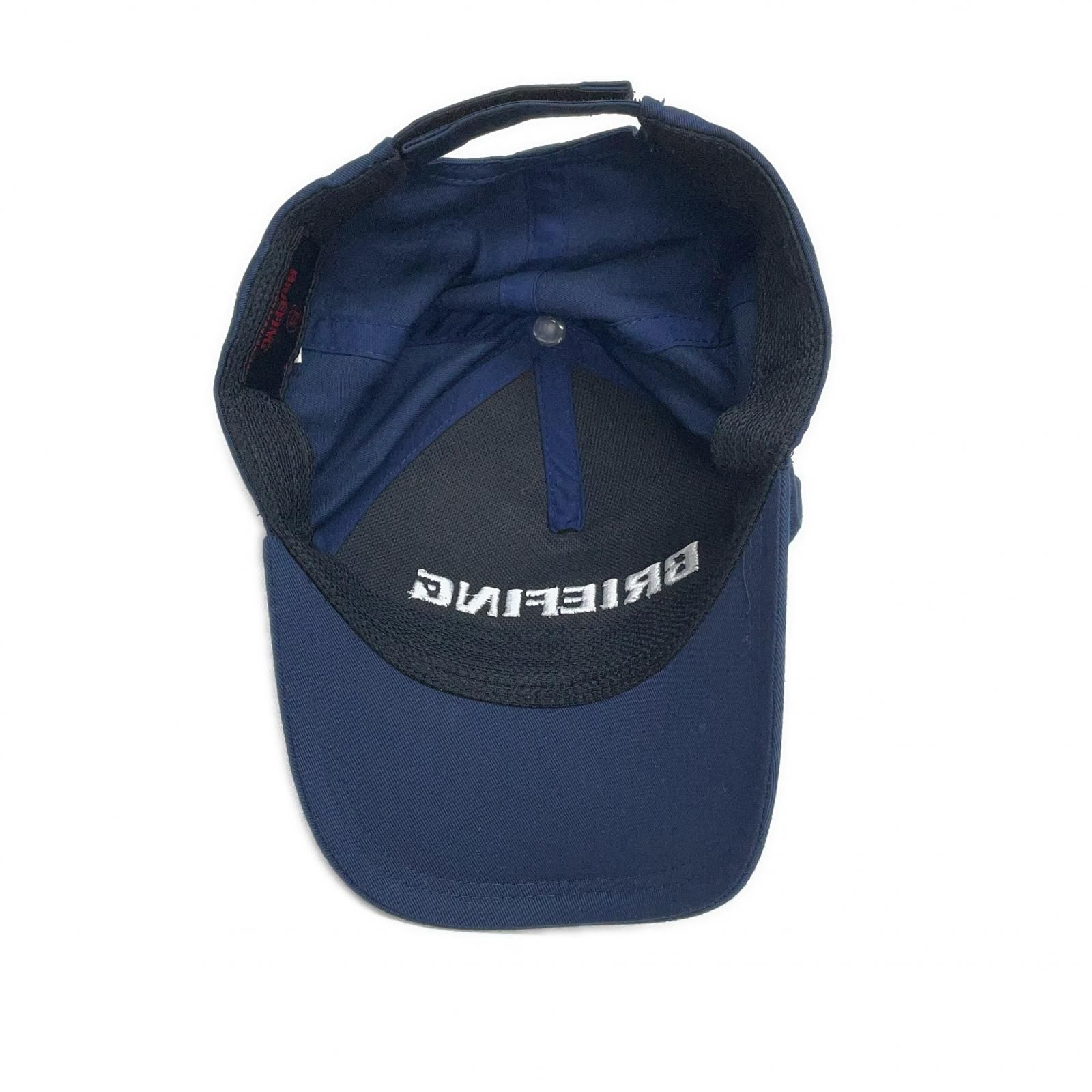 中古 ブリーフィング BRIEFING キャップ フリー ネイビー 立体ロゴ