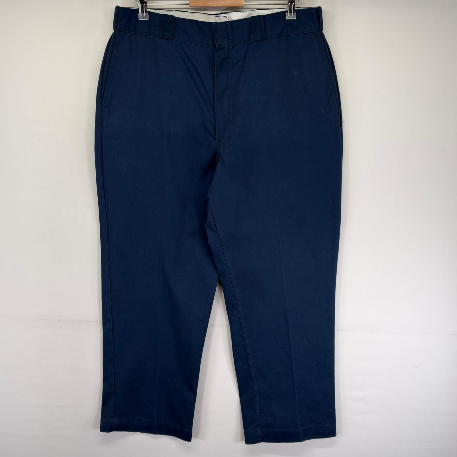 古着 80's/80年代 ヴィンテージ ディッキーズ Dickies USA製 パンツ ワークパンツ ジッパーフライ チビタグ w40 L30 ブルー系 メンズ