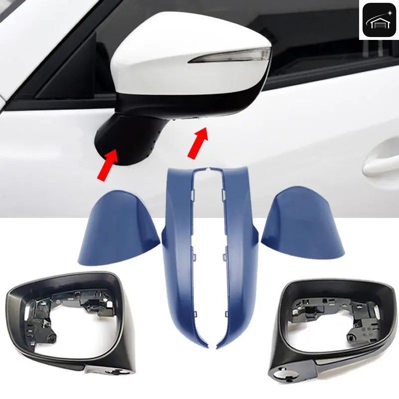 車のサイドミラー下部カバーハウジングミラーフレーム MAZDA CX-5 2015 2016 MAZDA CX-3 2016 - 19 カスタムパーツ