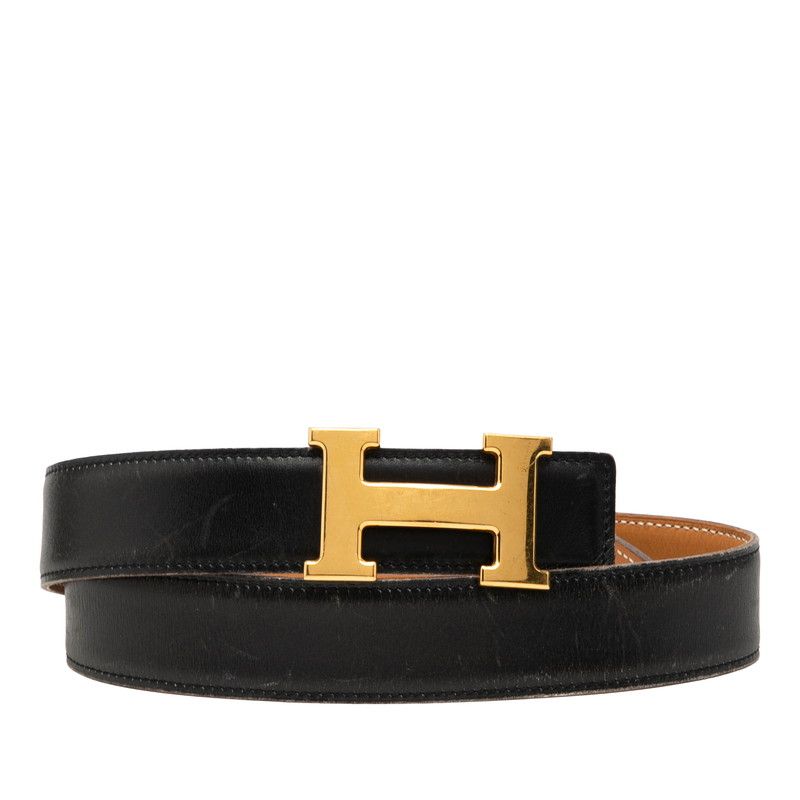 HERMES エルメスコンスタンスリバーシブルベルト70クロコポロサス　美品 エルメス コンスタンス Hベルト リバーシブル ベルト サイズ:70