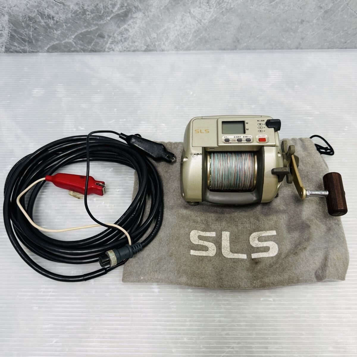 SHIMANO シマノ DIGITANA SLS 電動丸 TM3000 デジタナ 電動リール ケース ケーブル 通電・簡易動作確認済み 現状品