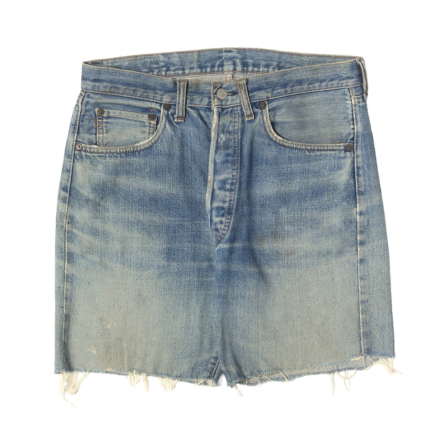 Levis / vintage ヴィンテージ リーバイス パンツ サイズ:詳細参照(W34位) 70s 501 66前期 カットオフ デニムショーツ インディゴ 40% ボトムス ジーンズ ジーパン ショートパンツ【メンズ】【中古】