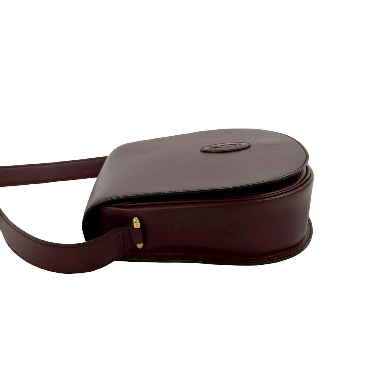 極 美品 CARTIER カルティエ ヴィンテージ マストライン ロゴ レザー