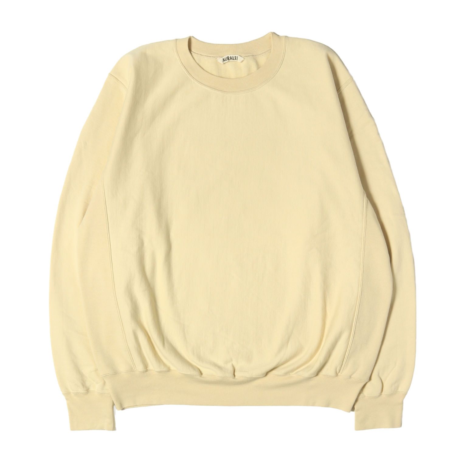 【美品】AURALEE オーラリー スウェット アイボリー サイズ:4 26SS エラスティックハイゲージ スウェットシャツ ELASTIC HIGH GAUGE SWEAT P/O 日本製 トップス トレーナー【メンズ】【中古】