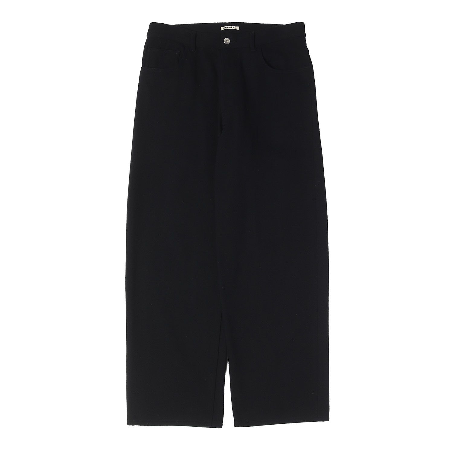 【美品】AURALEE オーラリー パンツ ブラック 黒 サイズ:5 26SS シルクネップ カラーデニム パンツ SILK NEP DENIM 5P WIDE PANTS 日本製 ボトムス ジーンズ ジーパン【メンズ】【中古】