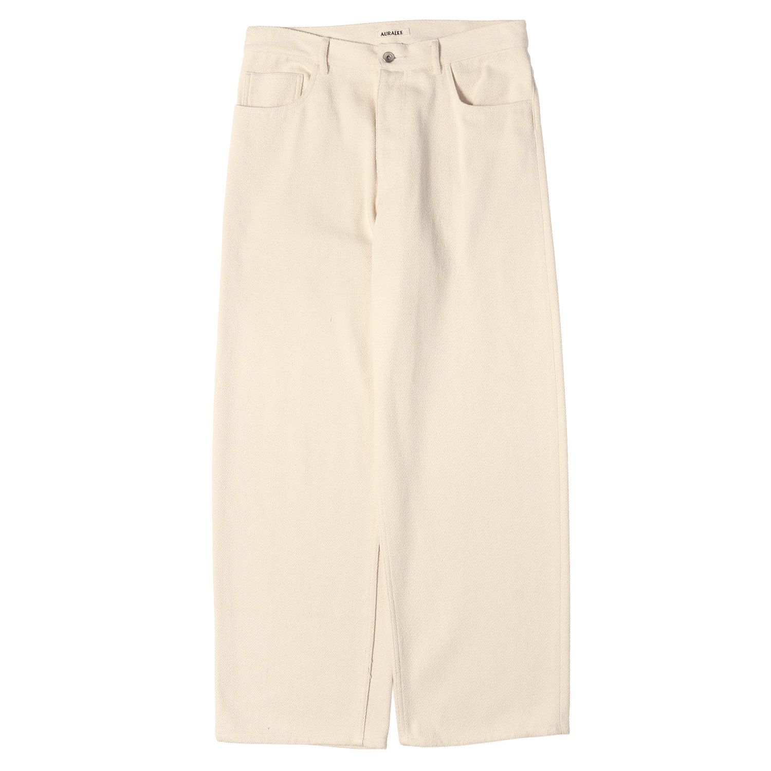 【新品】AURALEE オーラリー パンツ アイボリー サイズ:5 26SS シルクネップ カラーデニム パンツ SILK NEP DENIM 5P WIDE PANTS 日本製 ボトムス ジーンズ ジーパン ズボン【メンズ】