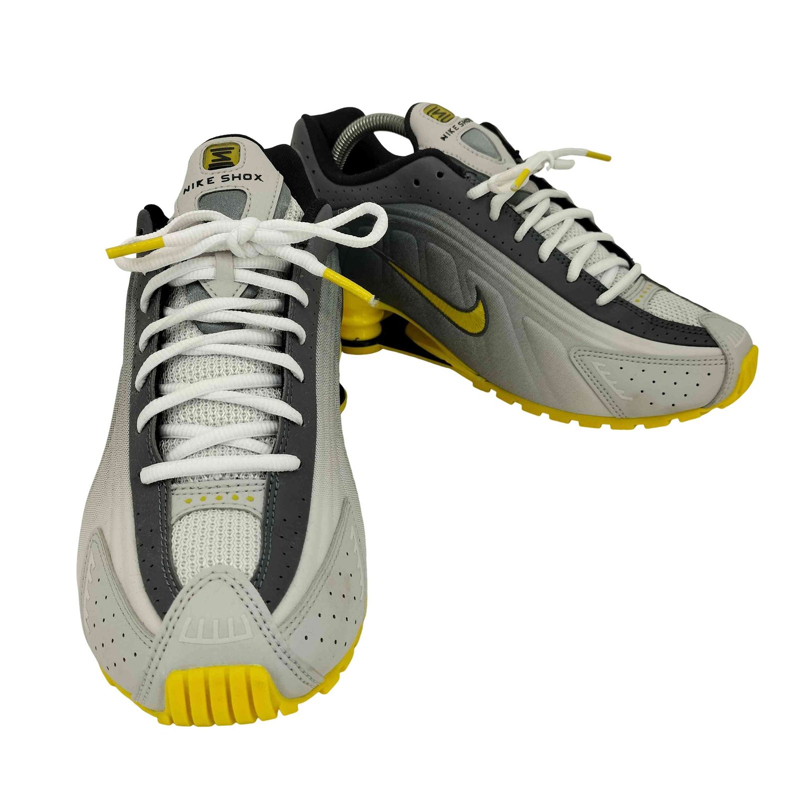ナイキ NIKE SHOX R4 SE VAST GREY BRIGHT CITRON-LT GRAPHITE メンズ JPN：26.5