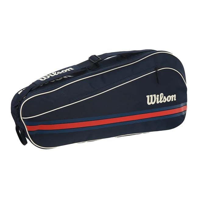 国内未発売モデル】【３本収納】ウィルソン(Wilson) 2025 TEAM チーム 3PK ラケットバッグ ワンショルダー テニスバッグ WR8039801001 ネイビー(25y5m)(040029748)