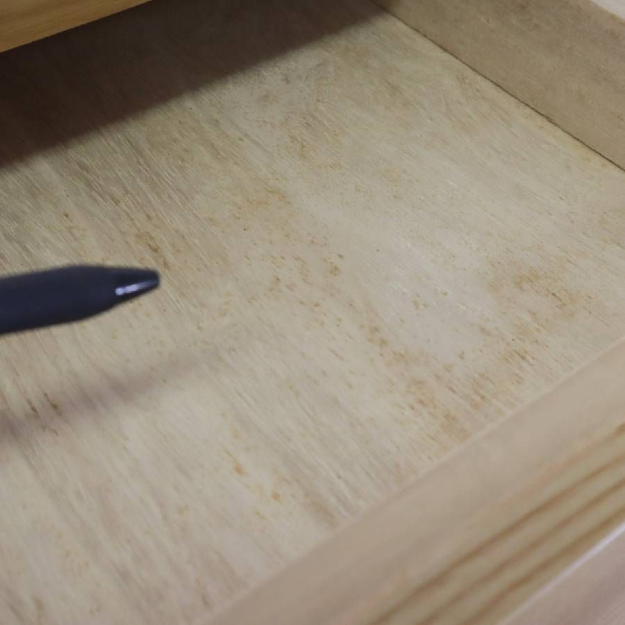 廃盤品 MUJI 無印良品 タモ材 ベッドサイドテーブル 引き出し付き 今