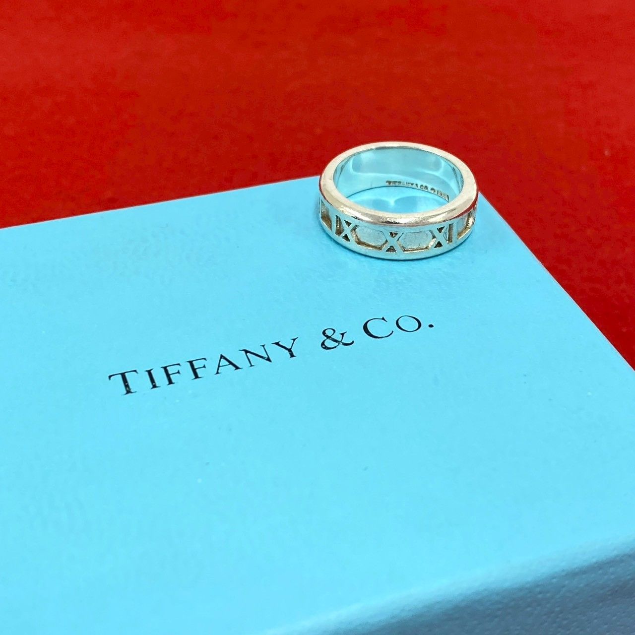極 美品 TIFFANY&Co. ティファニー ヴィンテージ アトラス リング