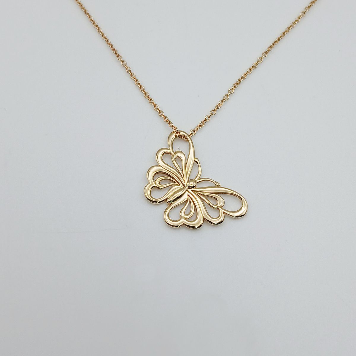TIFFANY&Co. ティファニー バタフライ ネックレス 750YG ネックレス レディース K18イエローゴールド ゴールド 中古 71,390円