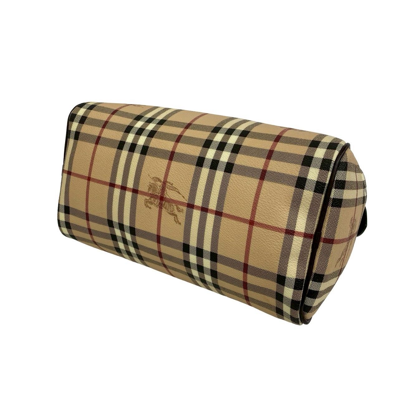 極 美品 BURBERRY バーバリー ノバチェック シャドーホース PVC レザー