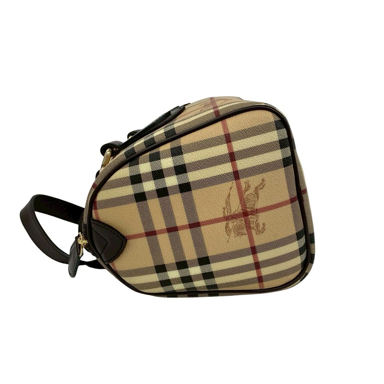 極 美品 BURBERRY バーバリー ノバチェック シャドーホース PVC レザー