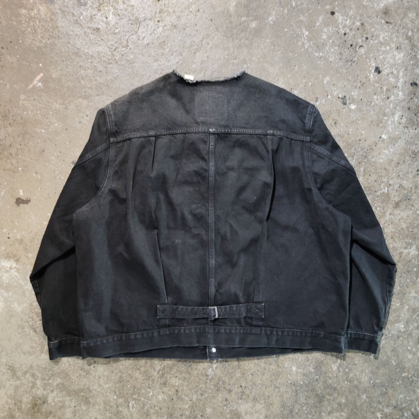 LEVI'S EDIFICE別注 TYPE 1 TRUCKER JACKET BLACK COLLARLESS XXL