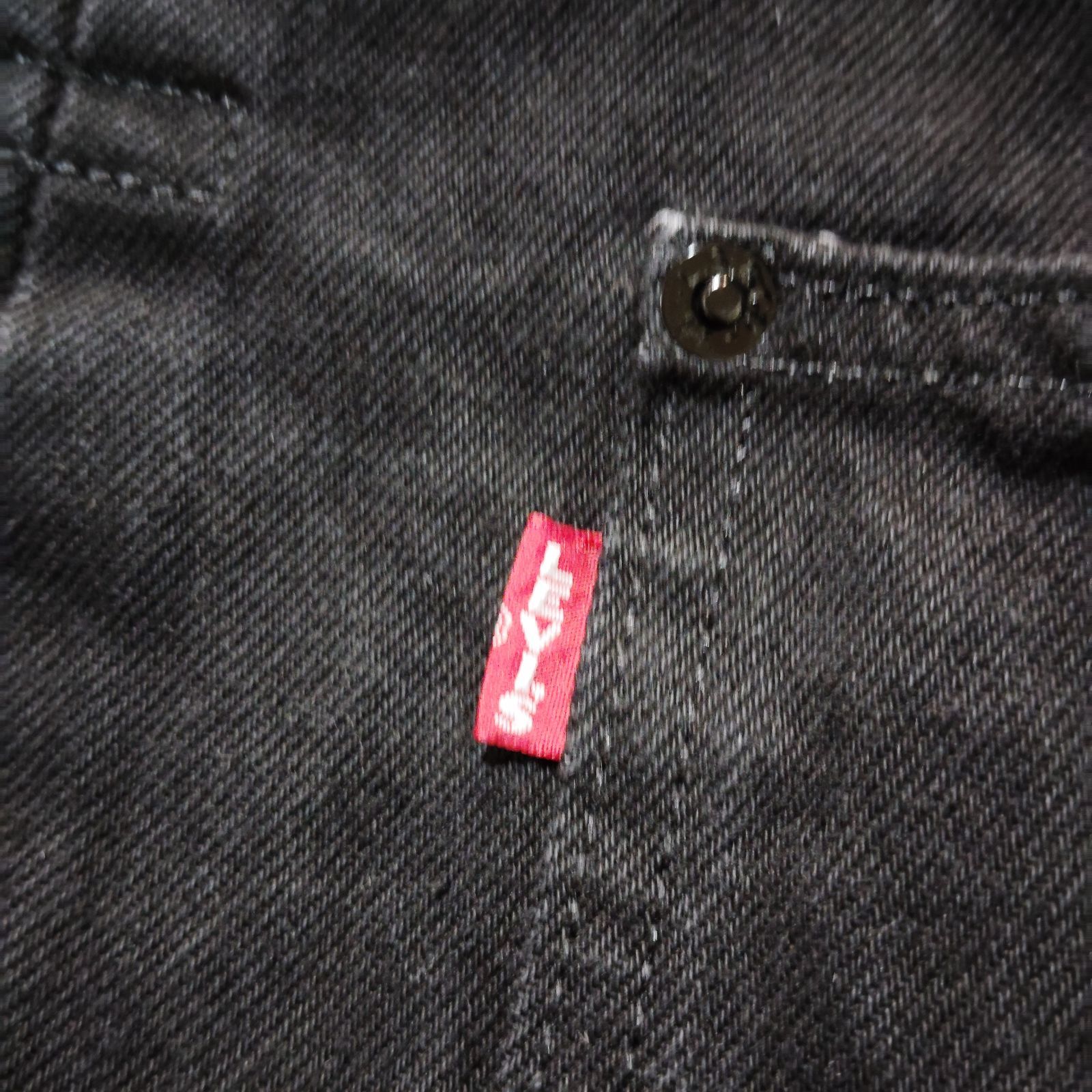 LEVI'S EDIFICE別注 TYPE 1 TRUCKER JACKET BLACK COLLARLESS XXL