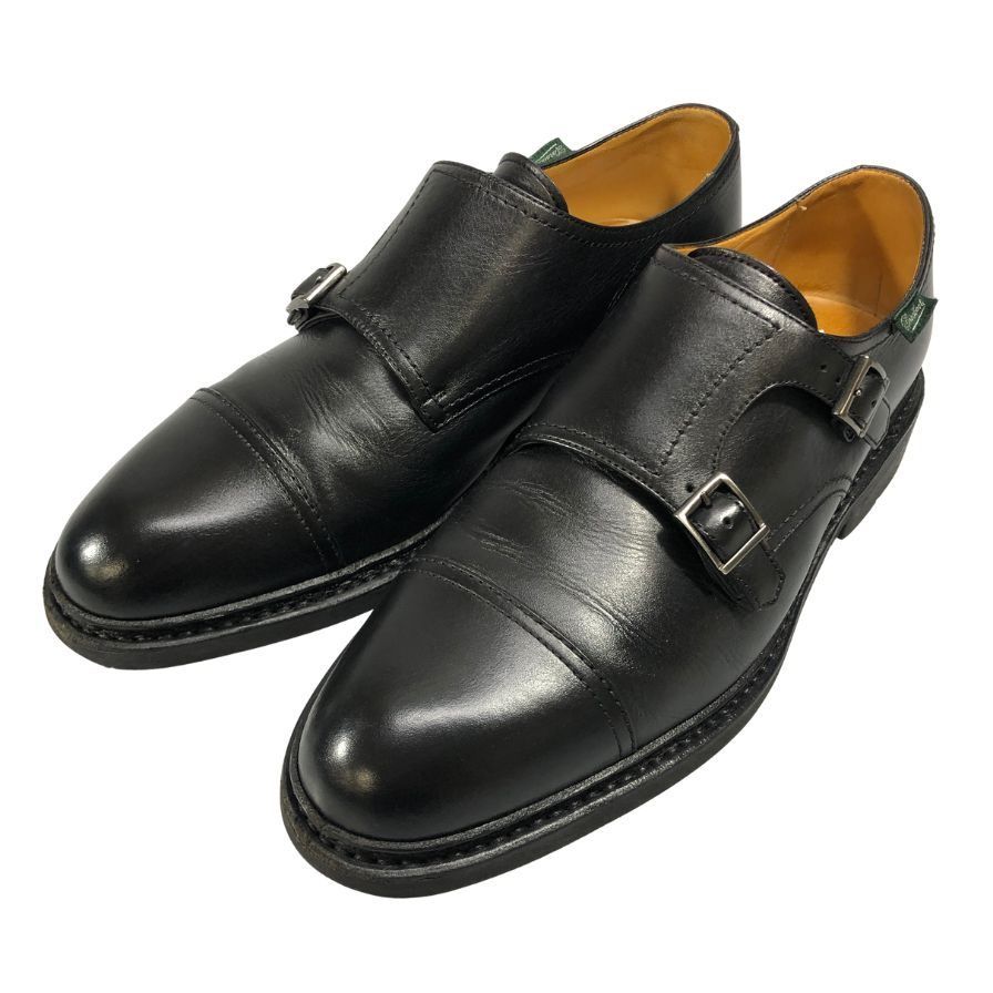 パラブーツ POE ダブルモンク ブラック サイズUK9 PARABOOT ビジネス