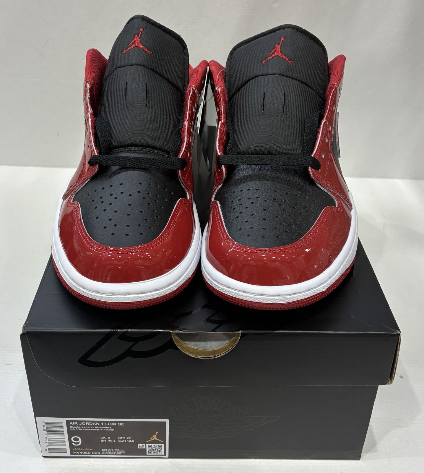 未使用 Nike Air Jordan 1 Low SE 27㎝ ナイキ エア ジョーダン パテント レザー スニーカー 靴 【S0520-001】〇 268