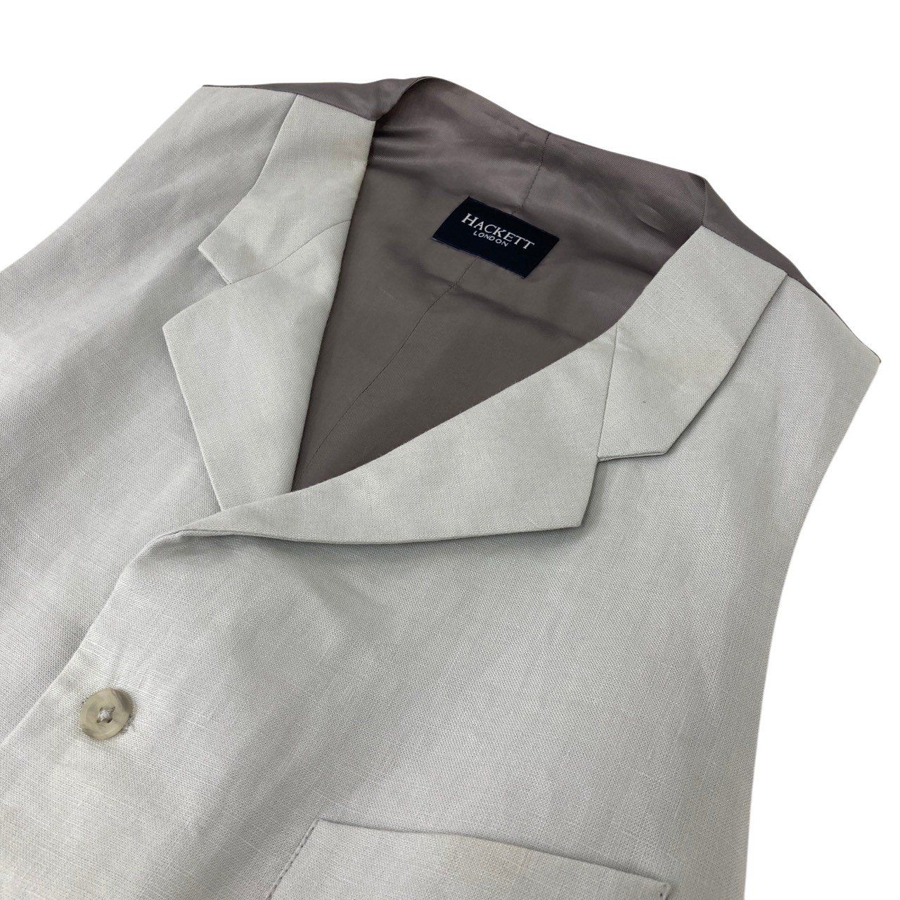 タグ付き/HACKETT LONDON/ハケットロンドン/リネン/ジレベスト/サイズ