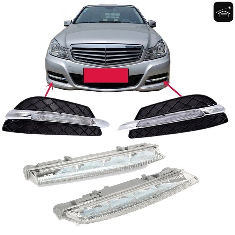 カースタイリング LED DRL デイタイムランニングライト メルセデスベンツ Cクラス W204/S204 2011 - 14 W213 2013 R172 2012 2013 カスタム