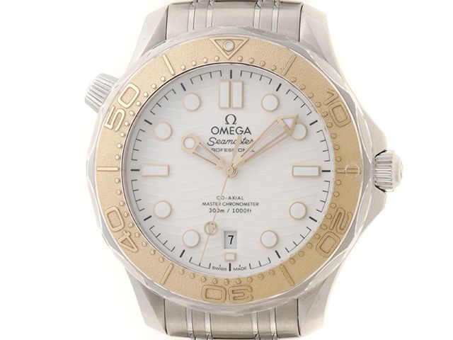 OMEGA オメガ シーマスター ダイバー300 パリ2024 リミテッド 522.21.42.20.04.001 腕時計 K18ゴールド K18/ステンレススチール ホワイト文字盤 自動巻き メンズ【中古】472