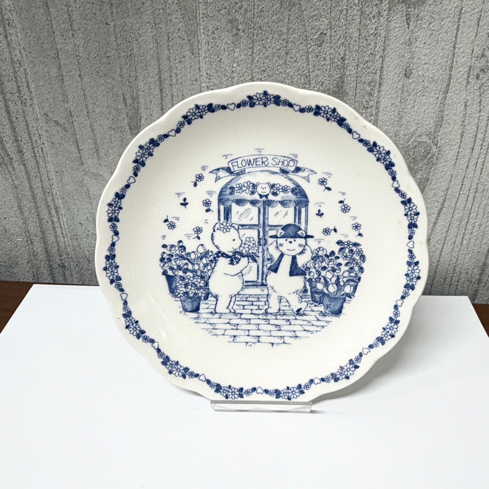 ◎S091 NIKKO テディベアシリーズ 16cm プレート・8cm ティーボール