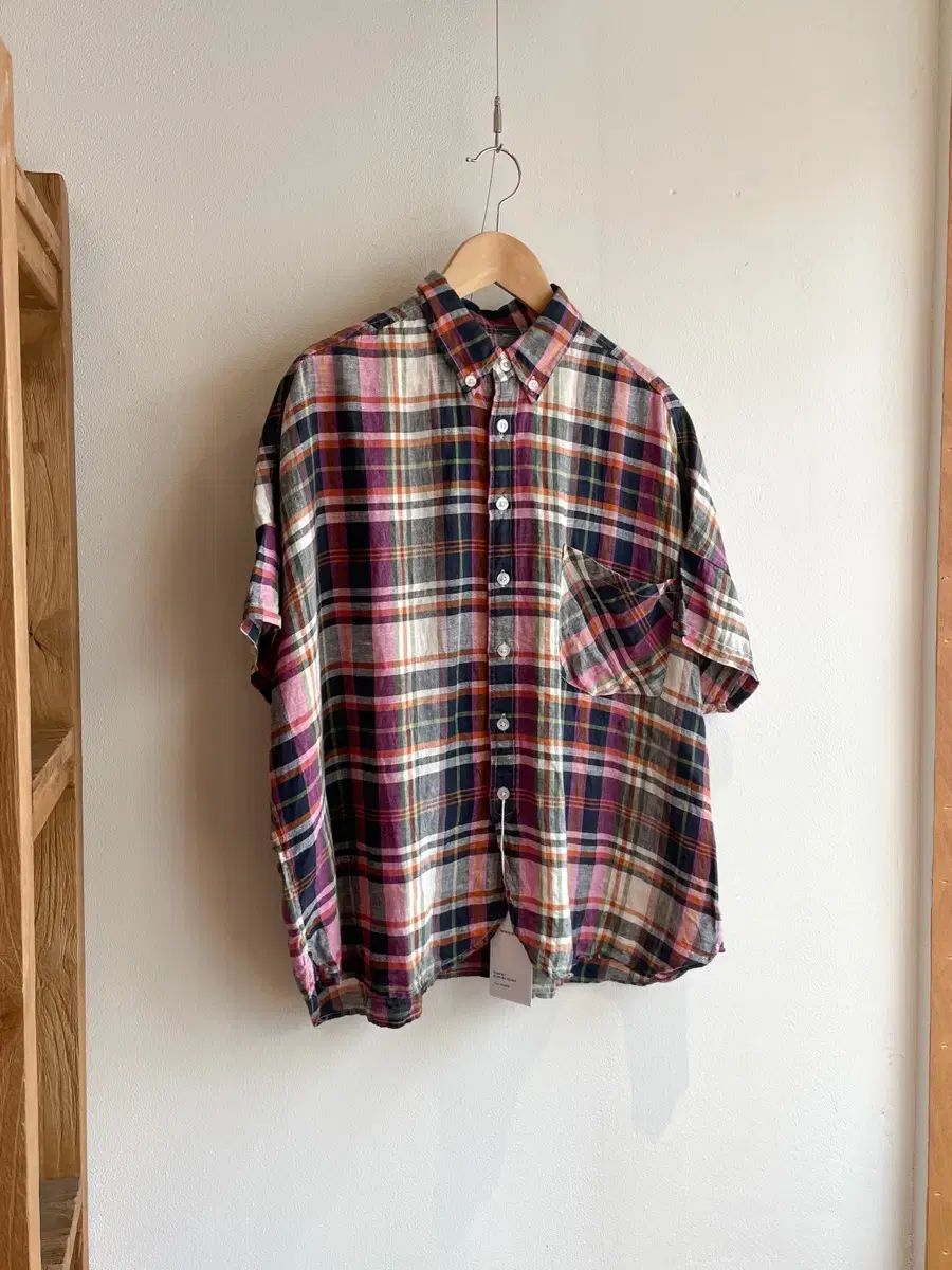 BEAMS BOY リネン チェック シャツ