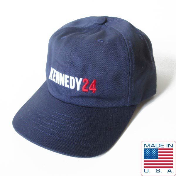 新品 USA製 大統領選挙 KENNEDY 2024 ロバート F ケネディ Jr ベースボール キャップ 紺系 帽子 アメリカ製 デッドストック D154-41-0013ZV