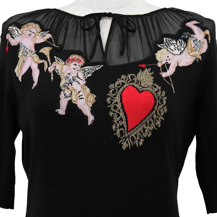 ドルチェアンドガッバーナ　半袖ニット DOLCE&GABBANA ドルチェアンドガッバーナ 半袖 ニット サイズ 36
