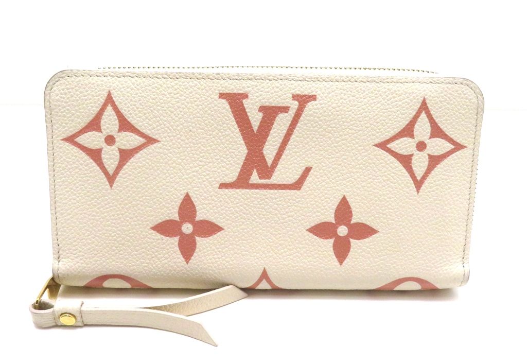 LOUIS VUITTON ルイ・ヴィトン 財布 ジッピー・ウォレット バイカラーモノグラム・アンプラント 【205】 M81914 長財布 モノグラムアンプラント ベージュ レディース【中古】