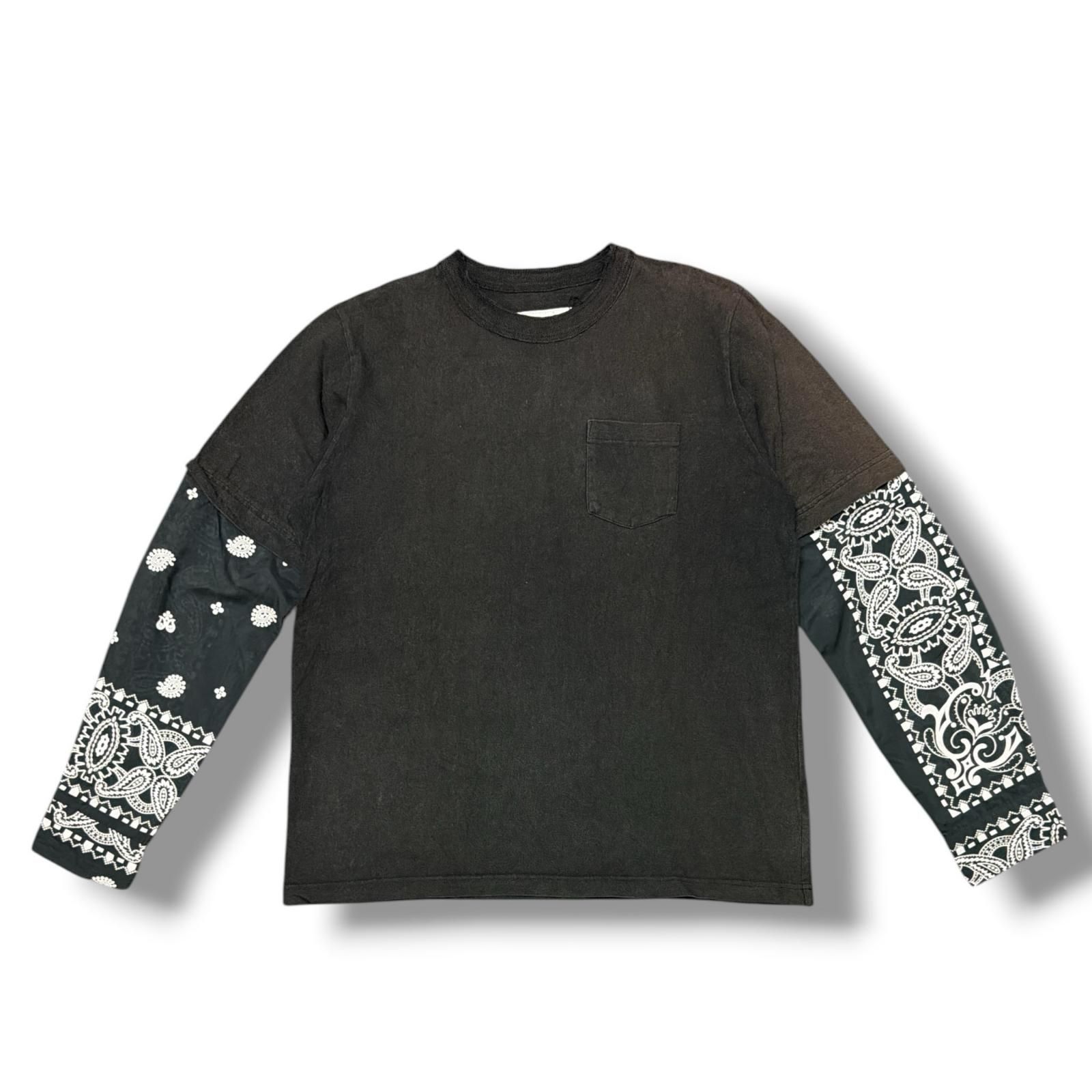 sacai 21SS ARCHIVE PRINT MIX LONG SLEEVE T-SHIRT バンダナ